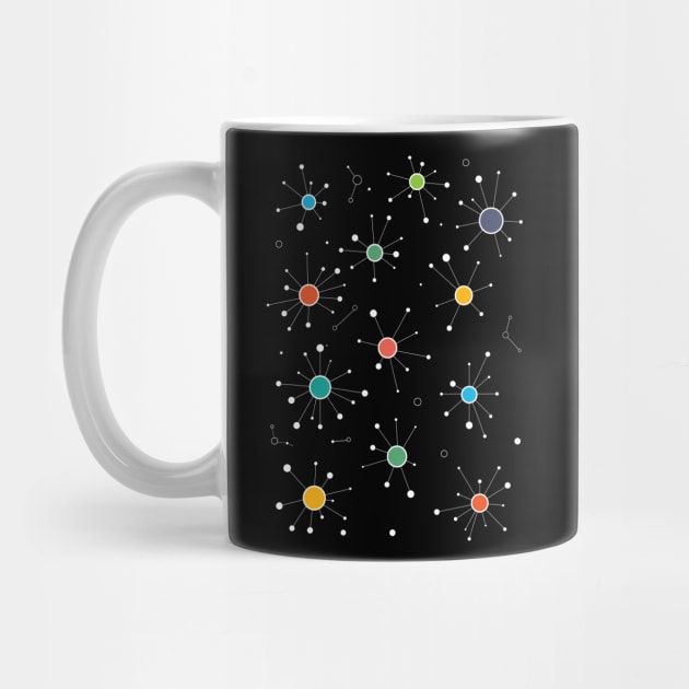 Simple Colourful Minimalist Geometric Mini Constellations Pattern by Liam Warr